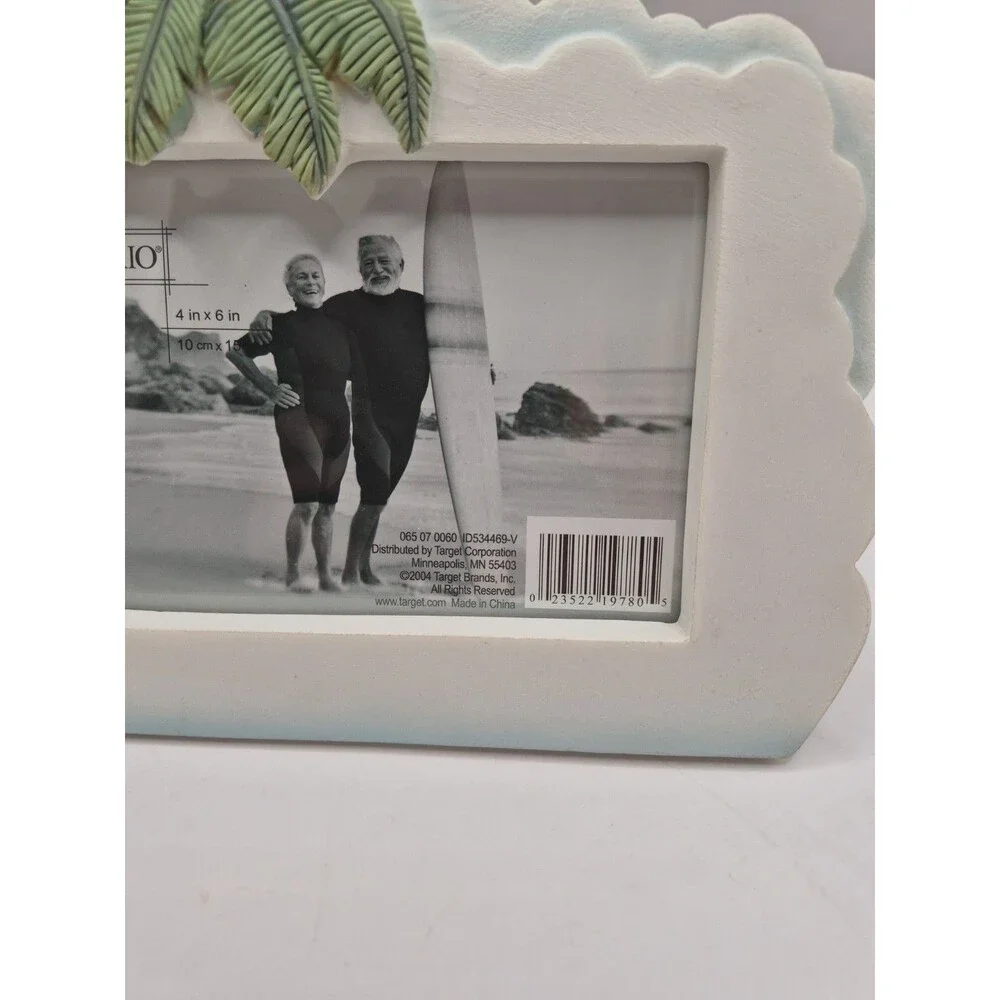 Furio Palm Tree Tropical Beach Clouds Oasis Vacation Picture Frame 4x6 Photo